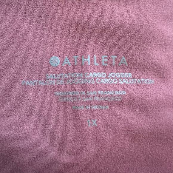 Athleta mauve pink Salutation cargo jogger pants size 1X - Picture 6 of 11